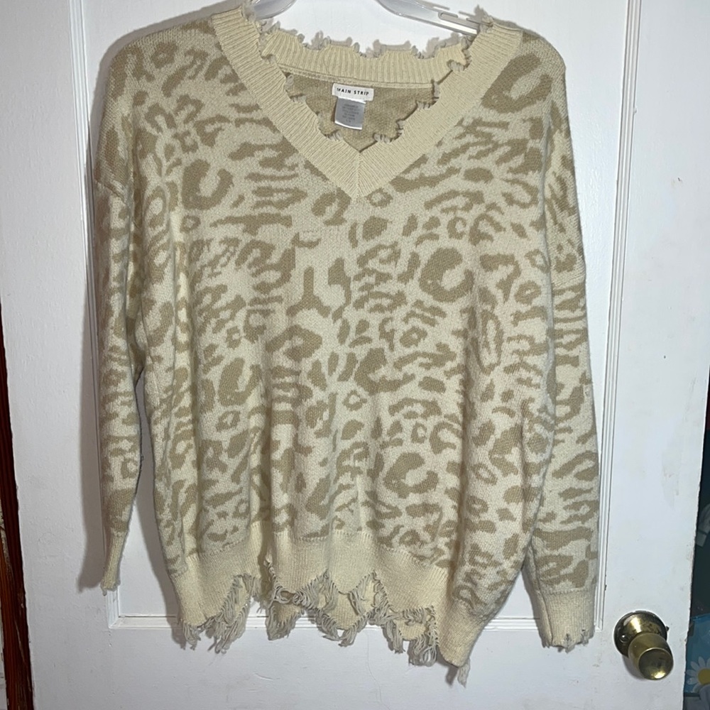 boutique distressed sweater